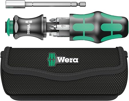 Wera 05134491001 Tournevis Porte Embout Kraftform 28 Avec Pochette Noir Vert Amazon Fr Bricolage