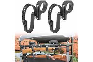 BESTZHEYU 2 PCS UTV Gun Holder and Gun Rack Shovel Mount Bow &Utility Racks Fit for 1/1.5/1.75/2 Inch Round Roll Bar Compatible with Polaris Ranger RZR Defender Honda Pioneer Kawasaki Snowmobile
