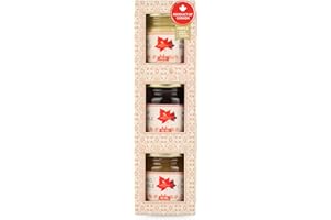 Little Quebec Sugar Shack– Canadian Maple Spread Trio Gift Set - 3 x 45g Jars | Butter, Syrup & Caramel | Gourmet Tasting Set