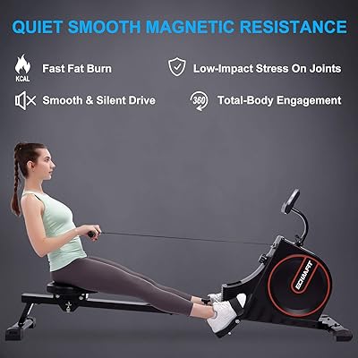 echanfit magnetic rower rowing machine