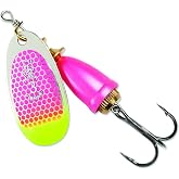 Blue Fox Classic Vibrax 04 Tackle, Pink Scale Chartreuse Tip UV, 3/8