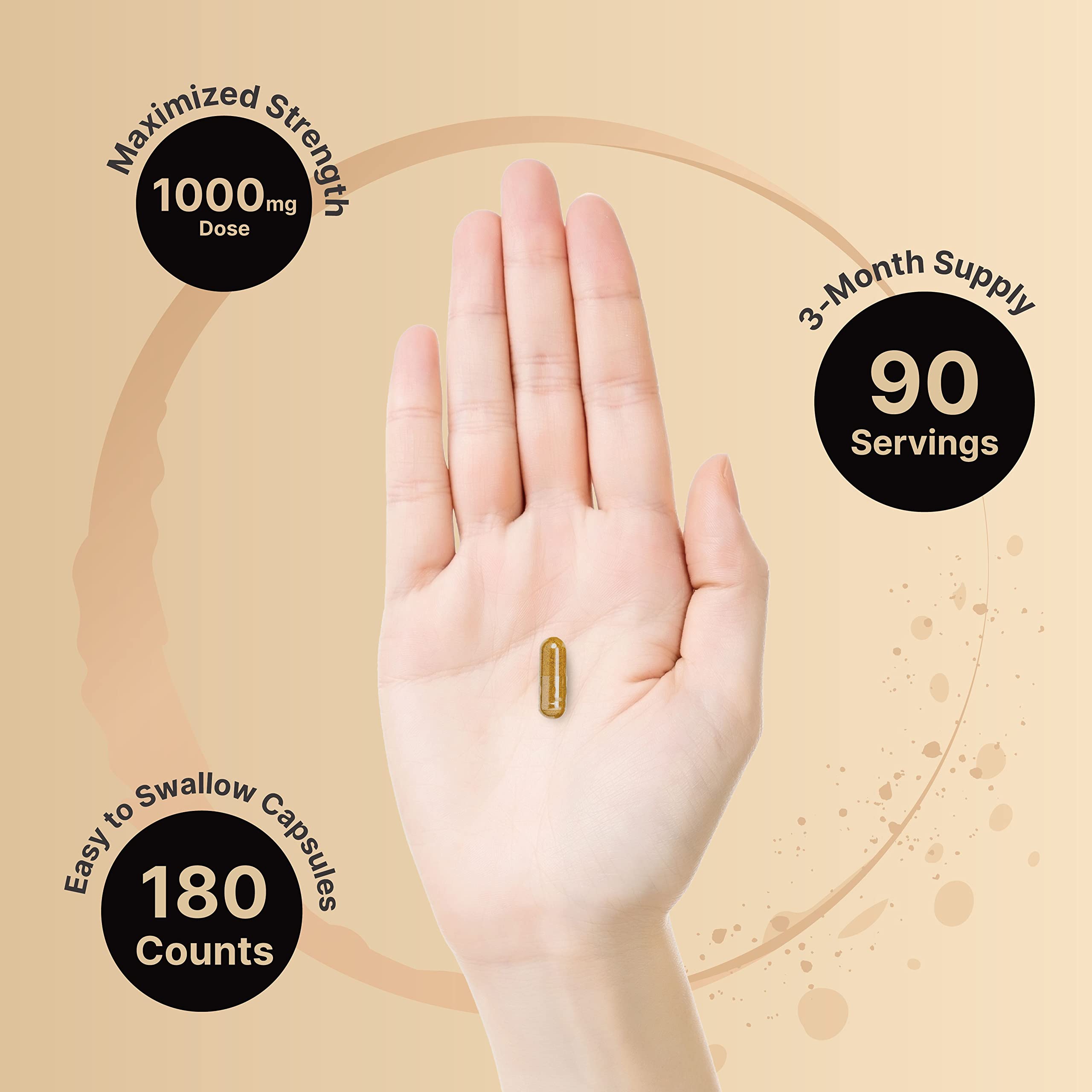 NatureBell Saw Palmetto Supplement 1000mg | 180 Capsules, with Hyaluronic Acid 50mg & Biotin 10,000mcg - Supports Hair Growth & Skin Health for Women and Men, Combats Frequent Bathroom Trips