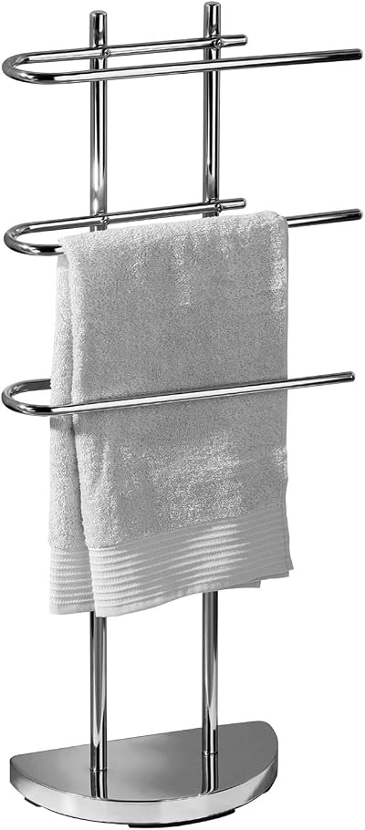 Taylor & Brown Free Standing 3 Arm Chrome Towel Rail Stand H94 x W40.5 x D18cm