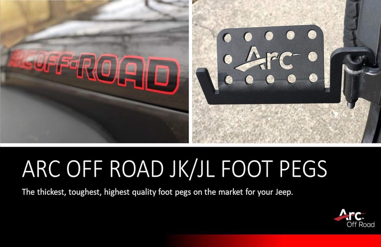 Motorcycle & ATV Arc Off Road Premium Jeep Wrangler Door Hinge Foot