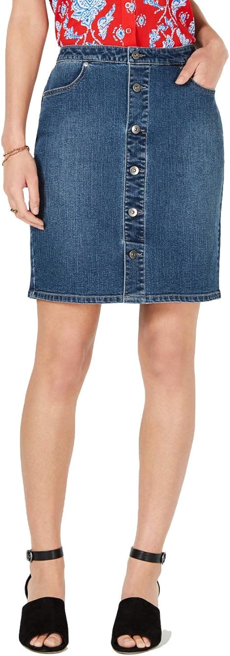 Amazon Style Co レディース フロントボタンデニムスカート Us サイズ 14 カラー ブルー スカート 通販