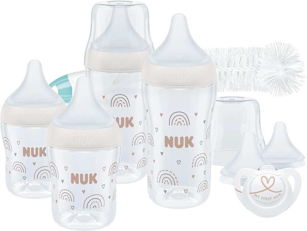 NUK Perfect Start Set 0-6+ Months 9 Count Anti Colic Bottles Teats Soothe