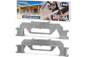 AltitudeCraft Framing Tools - 16'' Framing Stud Layout Tool, Stud Framing Jig for 16 Inch On-Center Precision Wall Stud Framing Measurement (2-Piece Set)