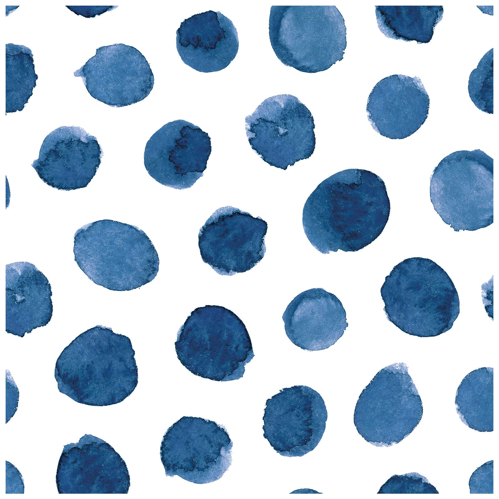 Photo 1 of HAOKHOME Boho Peel and Stick Wallpaper Watercolor Brush Strokes Dots Removable Indigo Blue/White Vinyl Self Adhesive Contactpaper 17.7in x 9.8ft