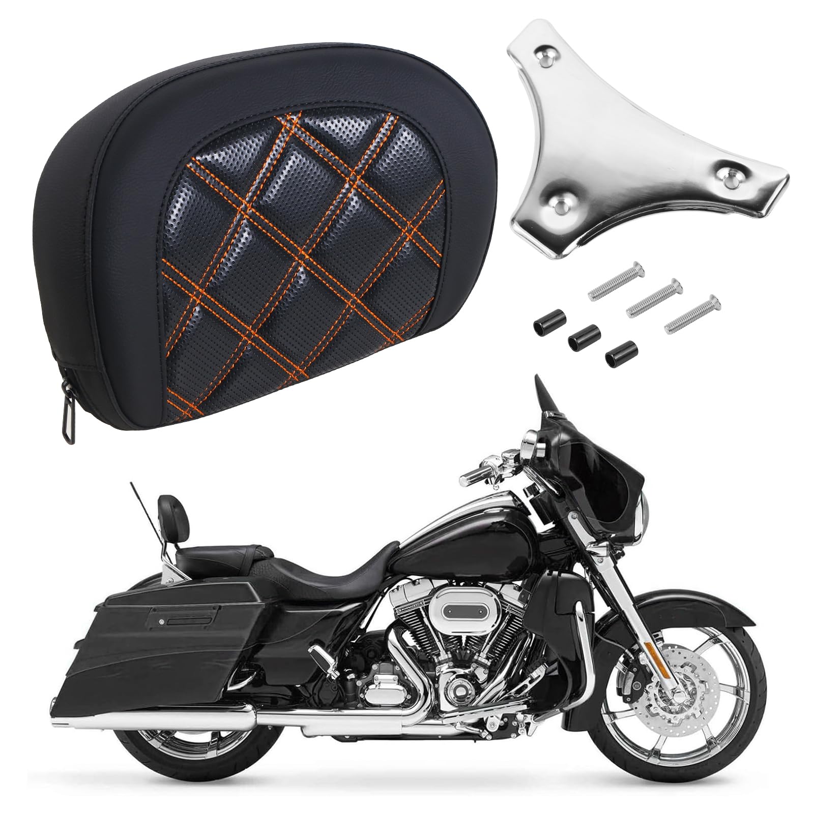 Dakchor Motorcycle Detachable Sissy Bar Backrest
