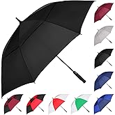 MRTLLOA Extra Large Golf Umbrella, 54/62/68/72 Inch Automatic Open, Oversize Double Canopy Vented Windproof Waterproof Sports Umbrellas for Rain