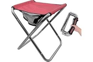 LYHLYA Camping Stool, Portable Folding Stool XXL Size Camping Stool for Adults Supports up to 240 lbs