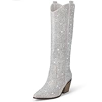 Amazon.com | SOVANYOU Rhinestone Boot Cowboy Sparkly Boots for