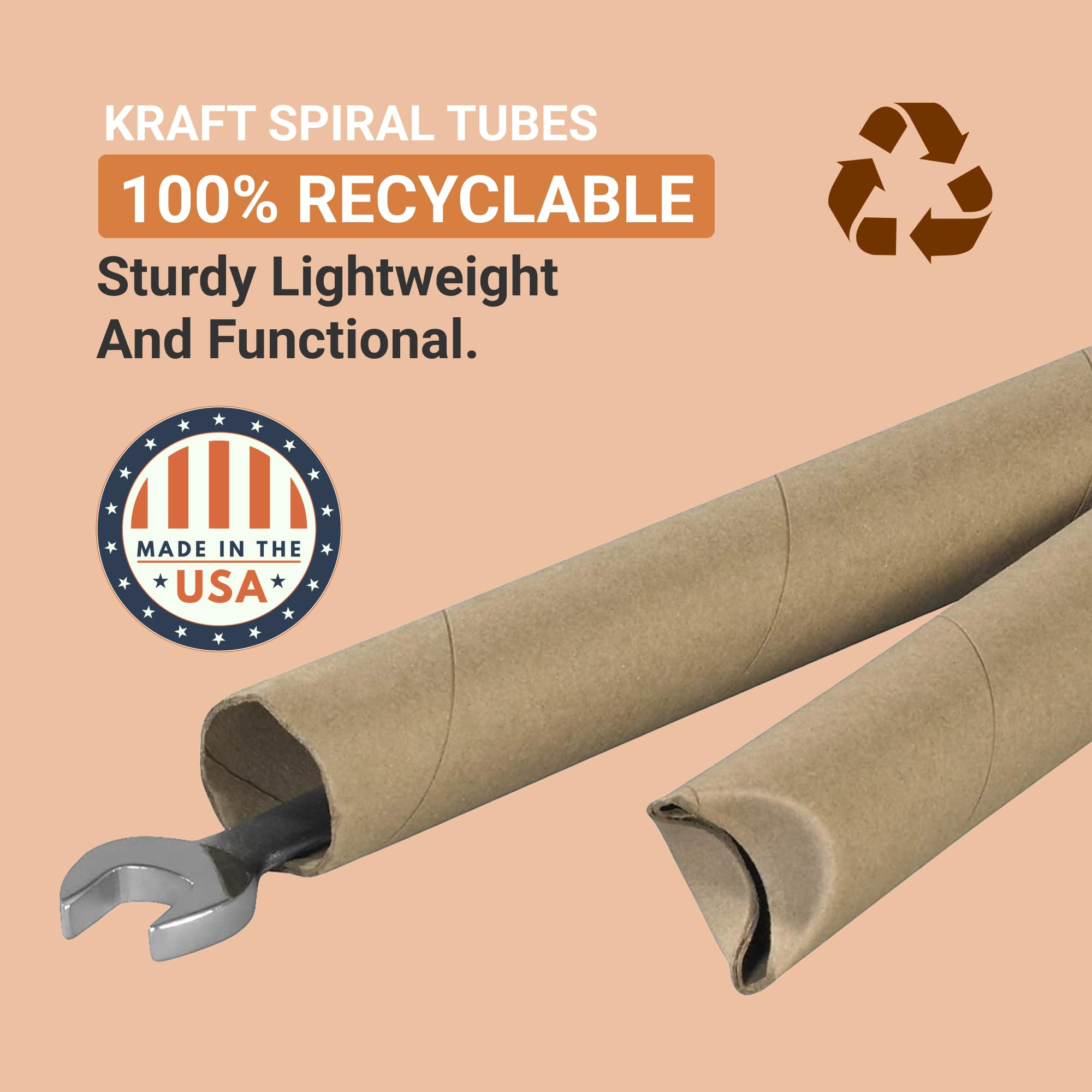 AVIDITI Cardboard Tubes with Foldable Ends, 24