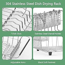 Fanbsy Large Dish Drainer Rack in Sink