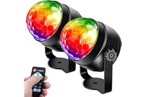 Litake Party Lights,Strobe Lights for Parties,Sound Activated Disco Ball Lights with Remote,RGB 7 Colors Changing Disco DJ Li