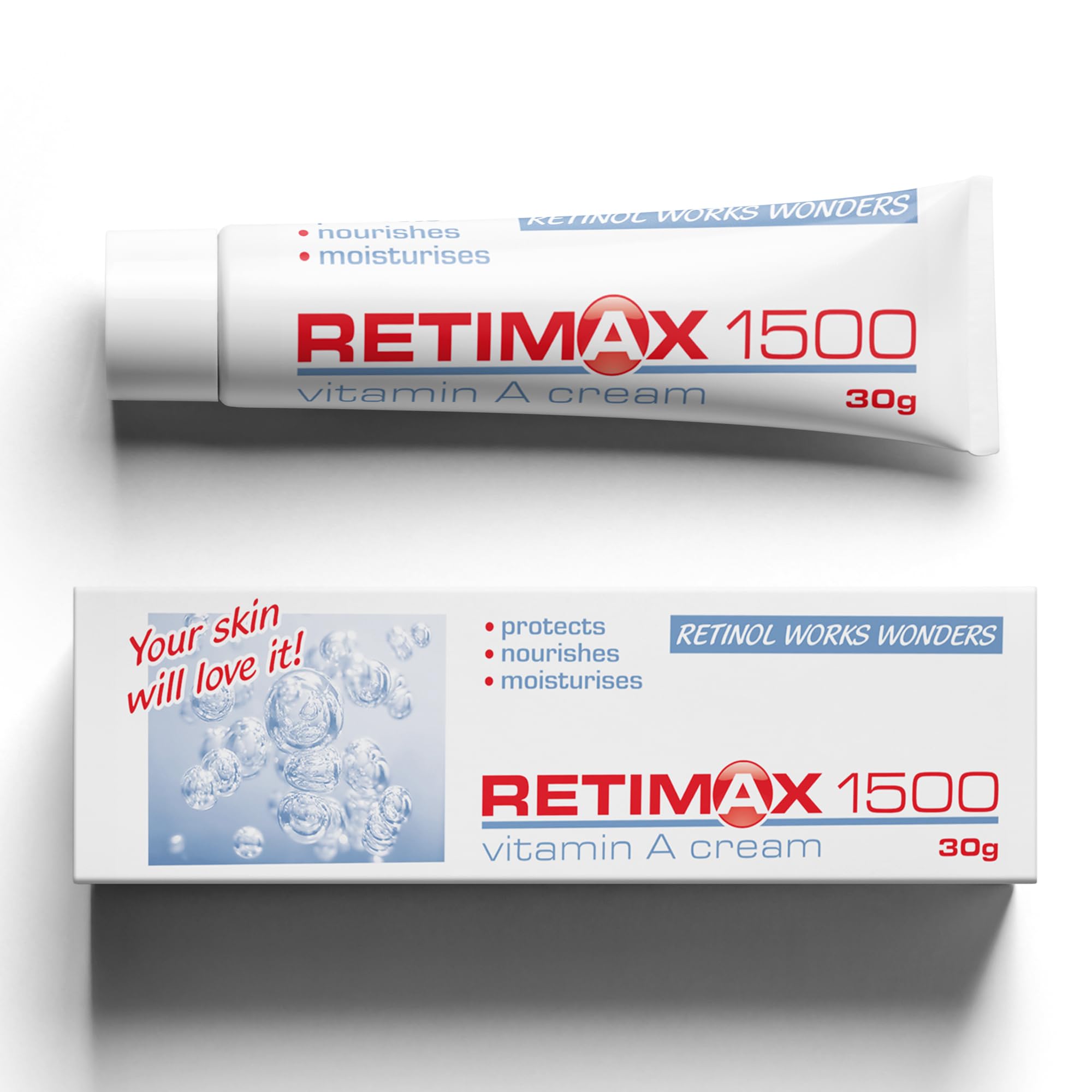 Retimax 1500 Vitamin A, Retinol, Protective Ointment, Anti-Ageing Anti-Wrinkles Cream for Sensitive & Dehydrated Skin - 30g