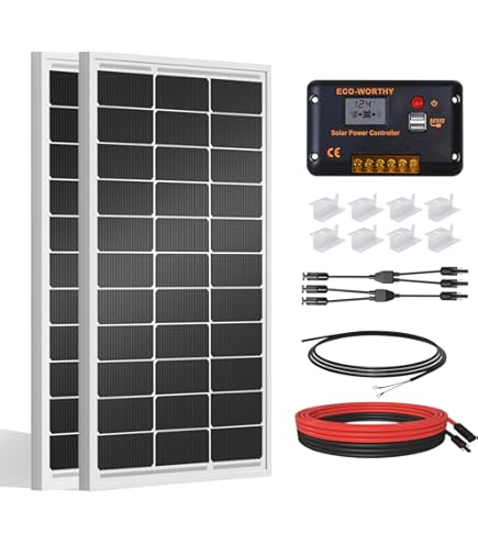Amazon.com: ECO-WORTHY 130W 12V Flexible Solar Panel Kit with PWM