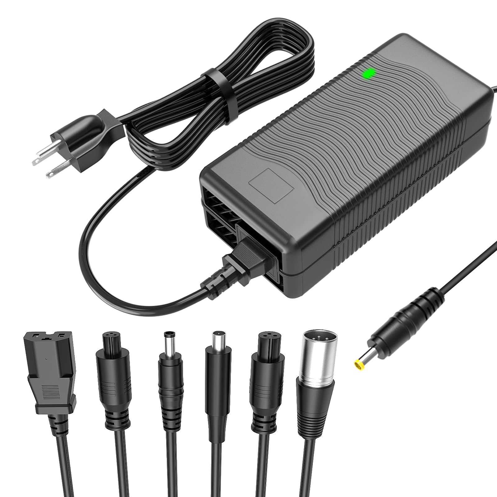 Photo 1 of 54.6V 2A Charger for 48V Lithium Battery, 48V-54.6V Li-ion Battery Charger Replacement for Jetson, Gotrax, Razor, Ninebot, Segway, Swagtron, Hiboy, with 6 Plugs