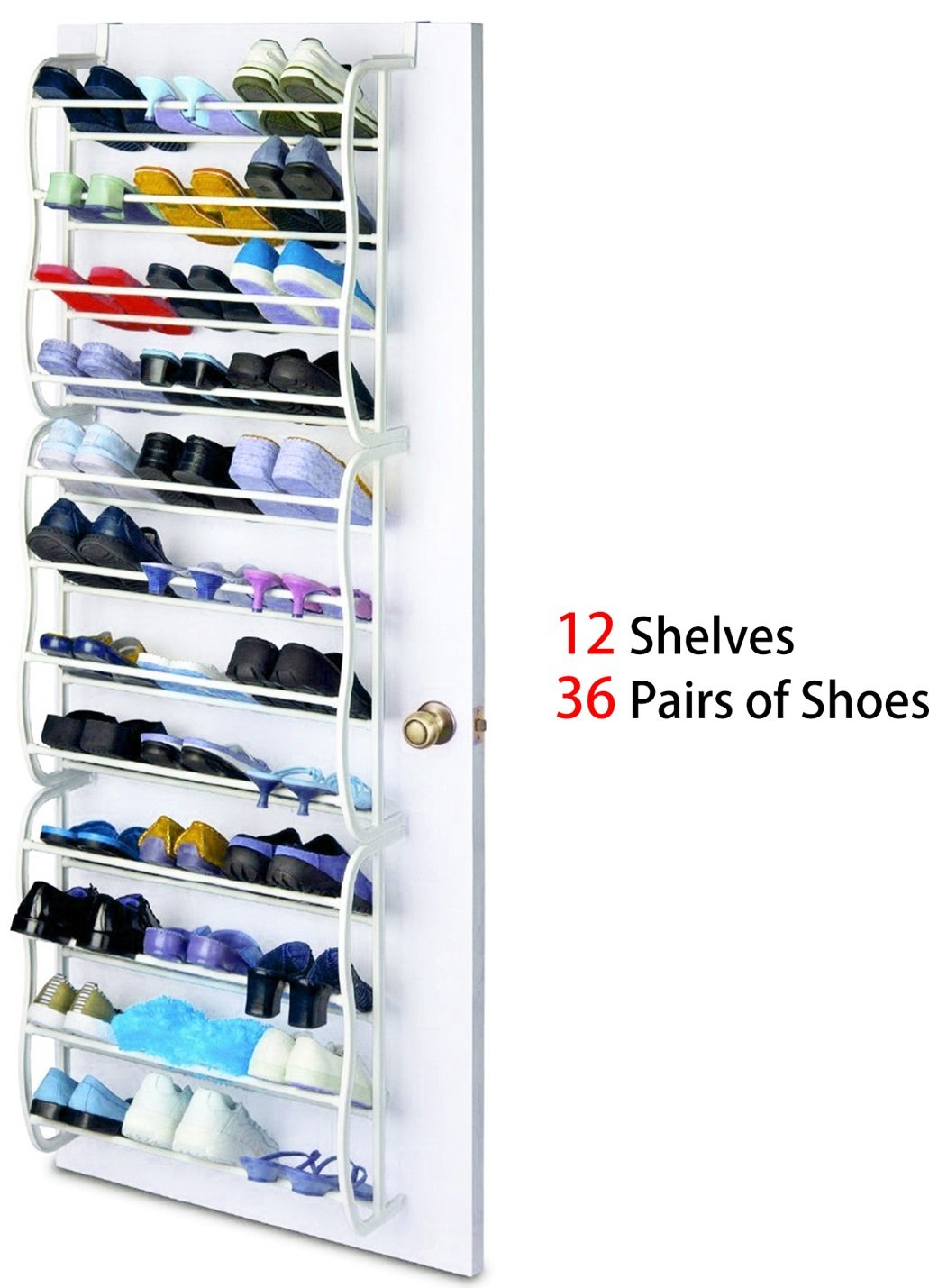 mainstays shoe organizer on Shelf Closet Wall Hanging Organizer Storage Shoe Stand Sandals Gpct Over The Door Wall Hanging 36 Pair Shoe Rack Heels Low Boots Fits Over Standard Size Doors 12 Shelves Design Holds Sneakers Home