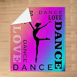 Ballet Bed Blanket Kids,Dance Pink Purple Blue