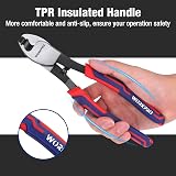 WORKPRO 8 Inch Cable Wire Cutters Cr-V Steel Pliers Anti-Slip Handle view 7