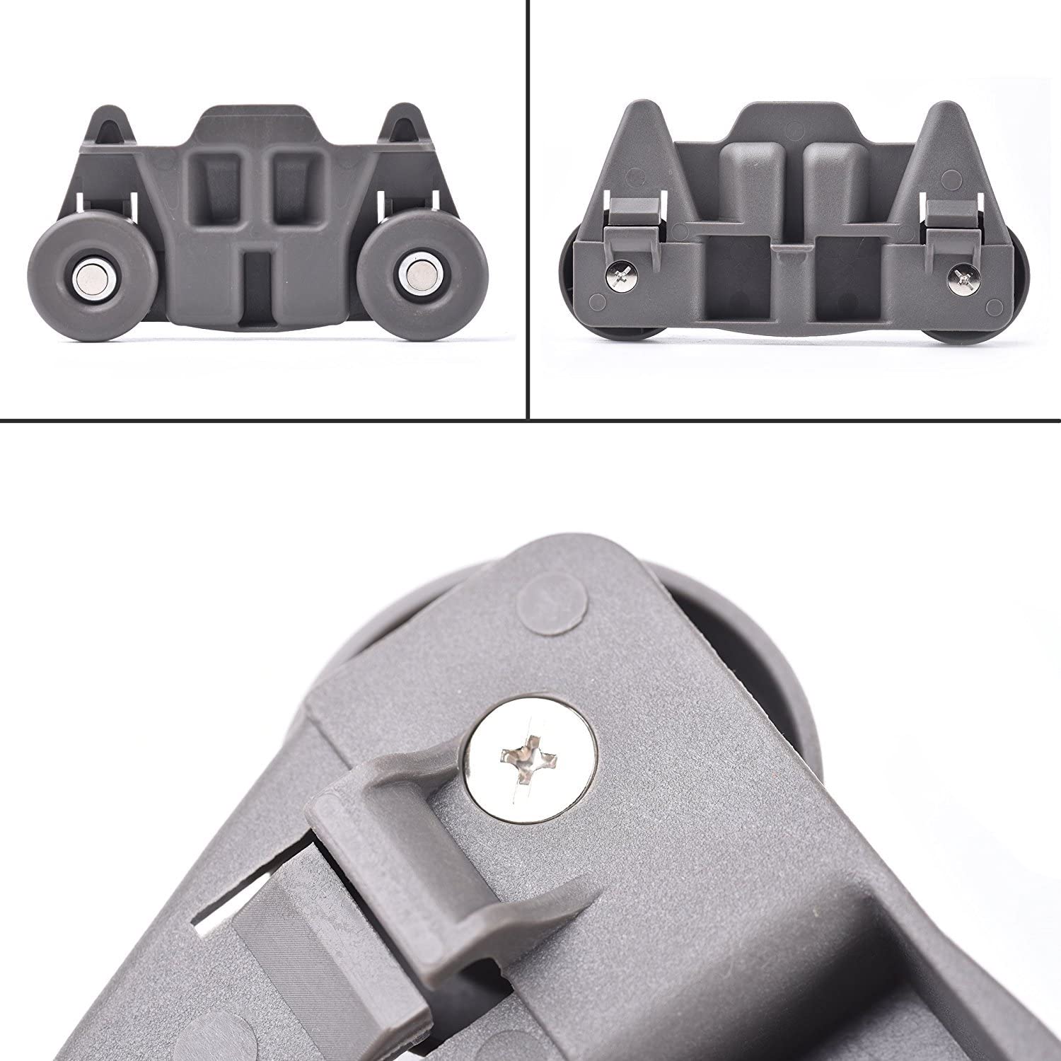 (4-pack) W10195416 NEW UPGRADED Replacement Part for Lower Dishwasher Wheel – Compatible with GE/Whirlpool/Kenmore - AP5983730, W10195416V, W10105417, PS11722152, W10195416VP