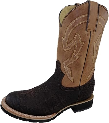 Botas vaqueras de piel de cuello de toro Clearance