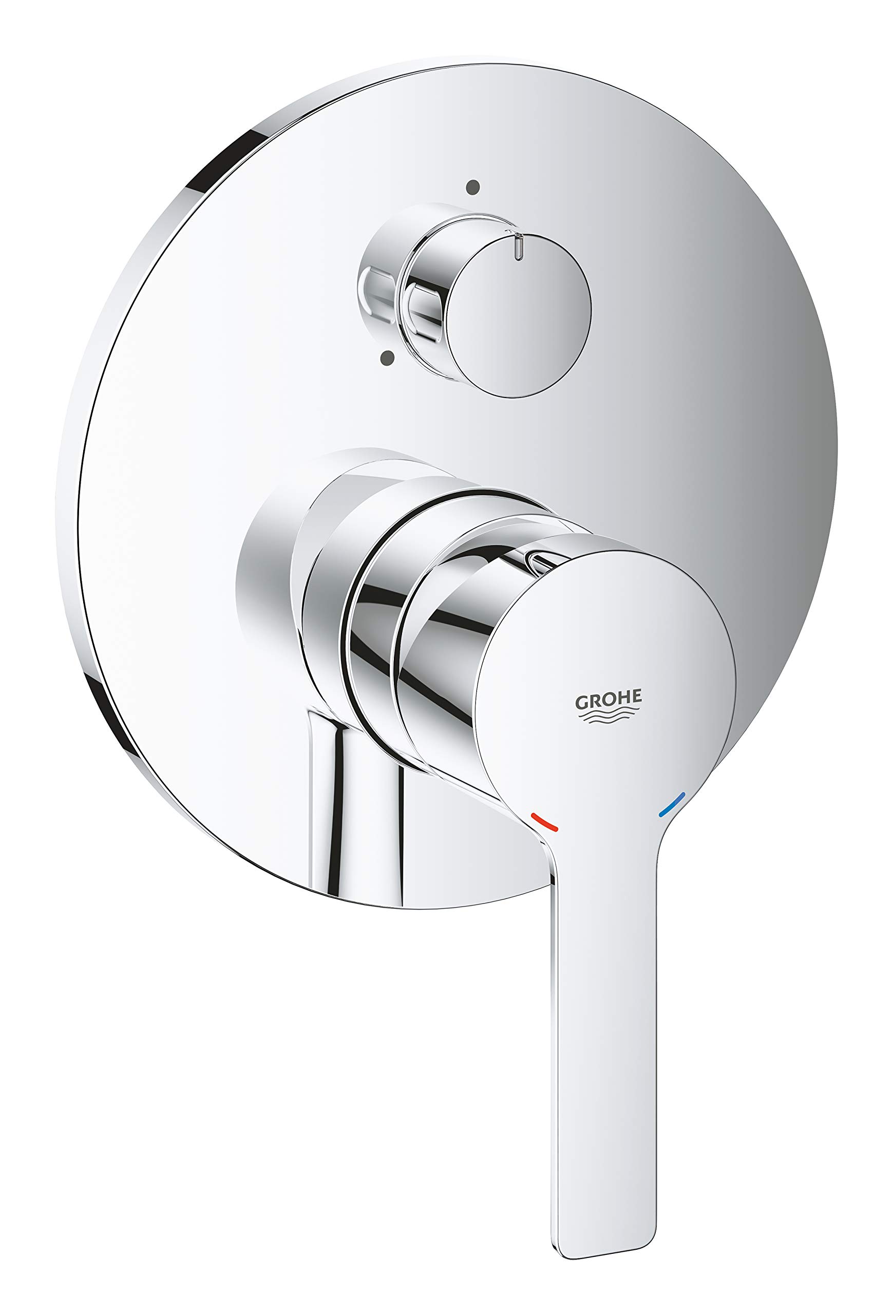 GROHE Lineare Single-Lever Shower/Bath Mixer Trim Set, 3-Way-Diverter, Concealed Installation, Chrome, 24095001