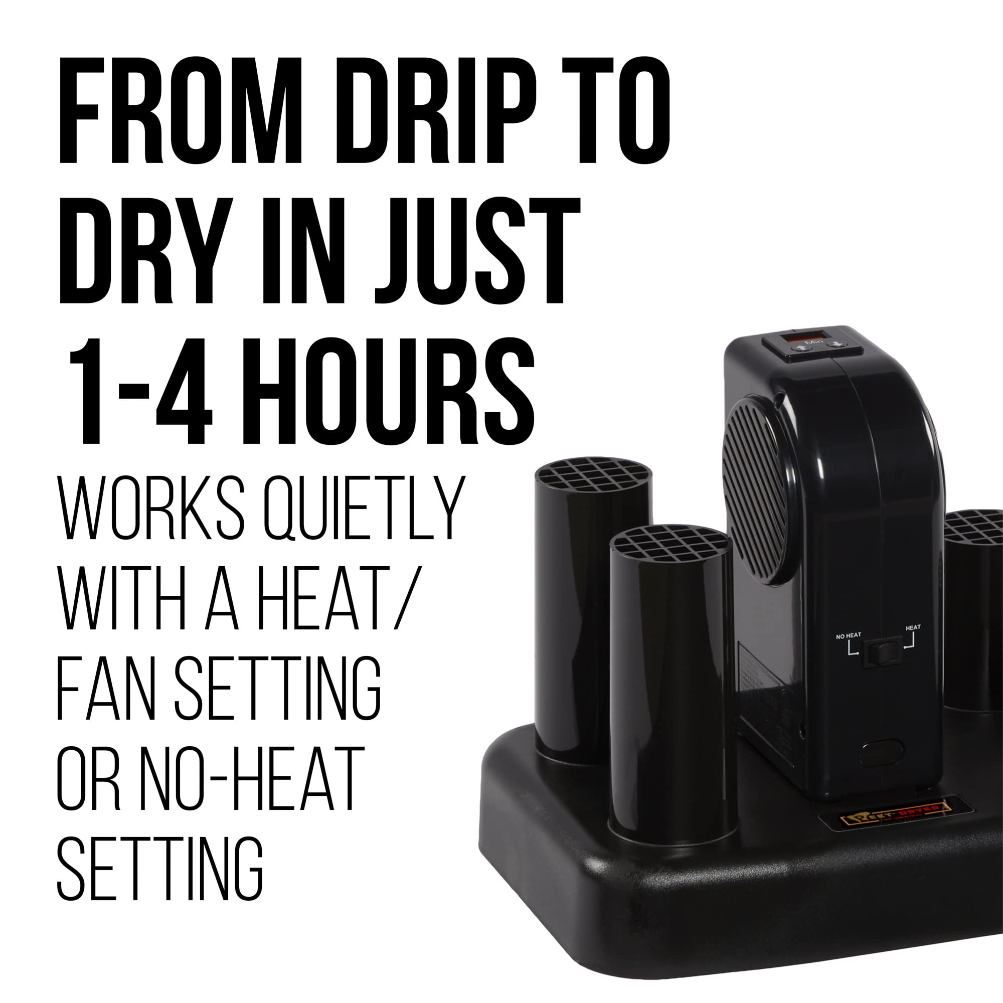 PEET, Advantage Plus 4-Shoe Electric Shoe and Boot Dryer with Fan & Heat Settings, Made in the USA