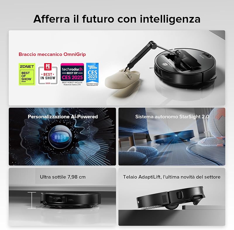 Saros Z70 Robot Aspirapolvere con Braccio Meccanico OmniGrip