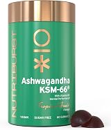 Nutriburst Ashwagandha 300mg + Vitamin B5 & Iodine 60 Gummies 1 Month