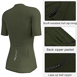 Wulibike Cycling Jersey Women Half Zipper Short