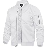 TACVASEN Men's Bomber Jackets Thermal Quilted Jacket Water Resistant Warm Winter Coats