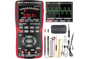 XEAST 2 in 1 Handheld Oscilloscope Multimeter, 10MHz Bandwidth 48MSa/s High Sampling Professional Oscilloscope, 9999 Counts Digital Multimeter, Auto-Calibration Function, DC/AC Voltage/Current Test
