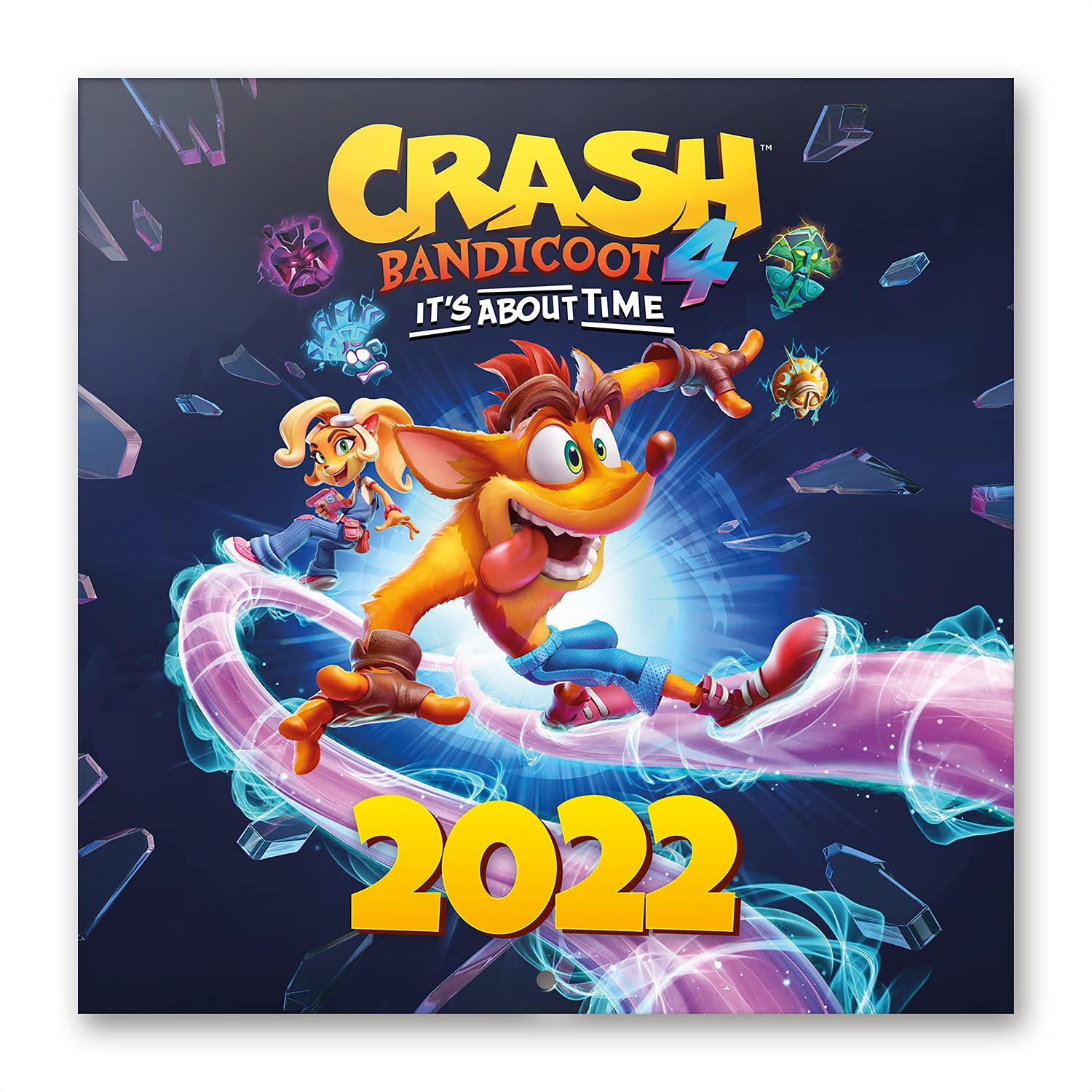 Grupo Erik: Official Crash Bandicoot 2022 Wall Calendar, 2022 Calendar, 12' x 12' Square Wall Calendar 2022 (Free Poster Included), Family Calendar 2022, Gamer Calendar 2022, Kids Calendar โ image 1
