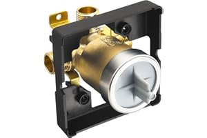 RJDIBAN Shower Valve for Delta R10000-UNBXHF, 3 Port 1/2 Inch Connection 1-Pack, R10000 Valve Kit Compatible with Delta MultiChoice 13 14 17 17T Shower Trim, High Flow Brass Construction Without Stops