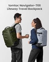tomtoc Travel Backpack 28L TSA Friendly 16in Laptop Underseat 45x30x20 view 2