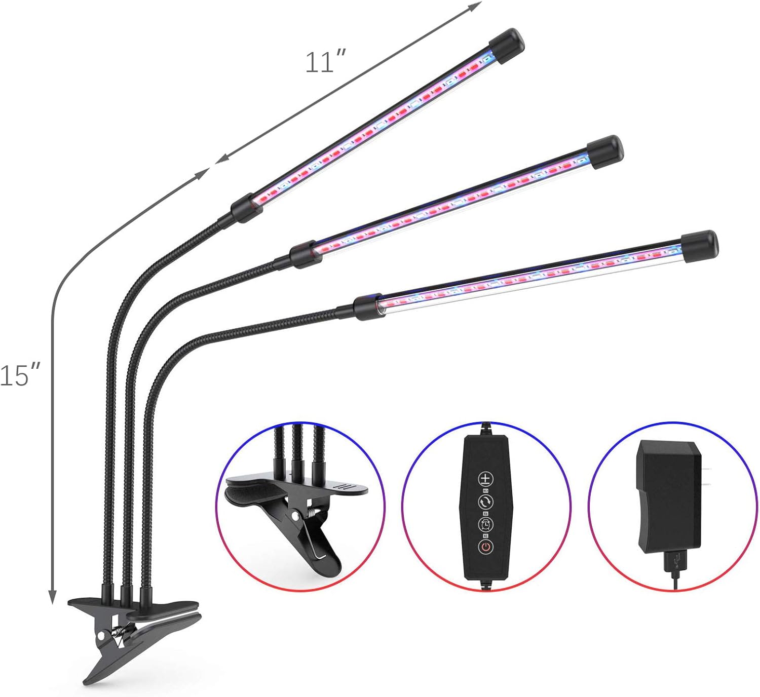 Grow Lights Plant Light for Indoor Plants Lamps Bulb Full Spectrum Auto ON/Off Timer: Home Improvement