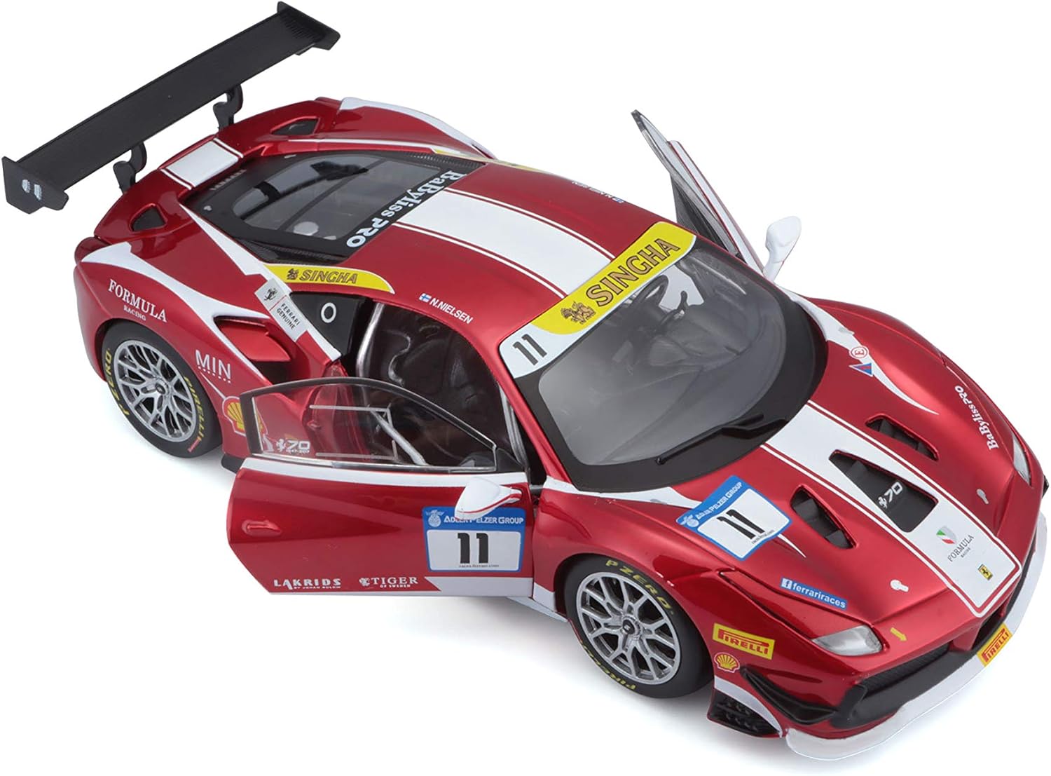 Bburago Ferrari 488 Challenge 2017 Formula Racing, Realistic 1:24 Scale Model Car, Officially Licensed by Ferrari - Image 5