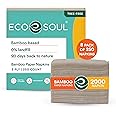 ECO SOUL 100% Compostable Bamboo Paper Napkin | Napkins Paper Everyday, Hand Paper Napkin (8, 250 Napkins set)