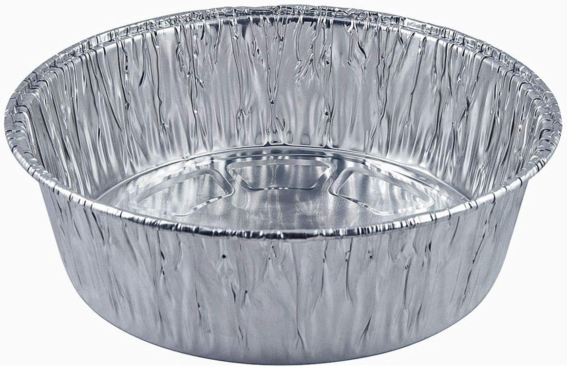 10-Pack of 9-Inch Round Foil Pans Extra Deep - Disposable Aluminum Foil Cake Trays - Freezer & Oven Safe - for Baking, Cooking, Storage & Reheating