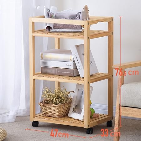 LIANGJUN - Estante de almacenamiento de madera maciza para ...