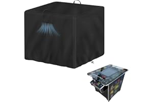 JXXPGG Arcade Table Cover, 600D Oxford Covers Compatible with Arcade1Up Pac-Man Head-to-Head Arcade Machine ,Waterproof & Dust-Proof, Indoor Game Table Accessories,Black,36.6*24.4*28.7inch (Cover only)