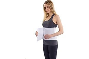 NYOrtho Abdominal Binder for Women - Soft Belly Wrap for Post-Surgery Recovery, Swelling, Hernia & Core Support - Plush, Adjustable, Latex-Free Compression Belt - 3 Panel 9" High - Small 30"-45"