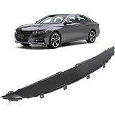 ALMULOO Grille Cover Compatible with 2018-2019 Accord | Front Upper; Compatible with 2018-2019 Honda Accord Sedan; Replacement for HO1210155 71105TVAA00ZZ Black