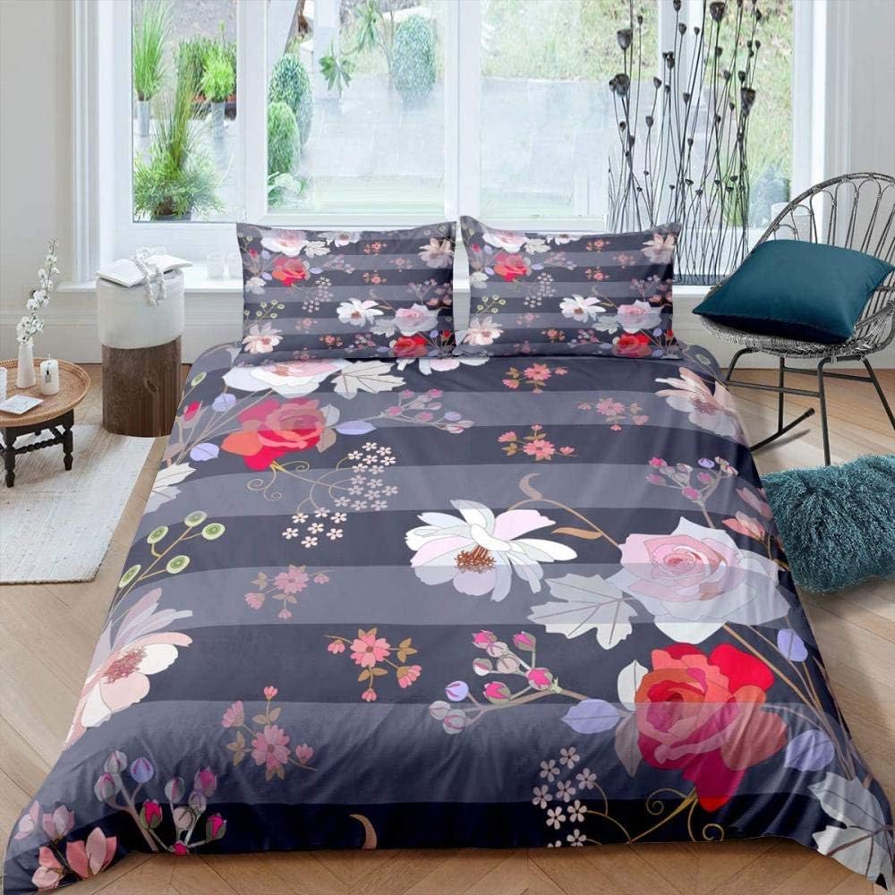 Matasuer Bettwäsche-Set - Kinder Bettbezug Set - Schwarze Graue