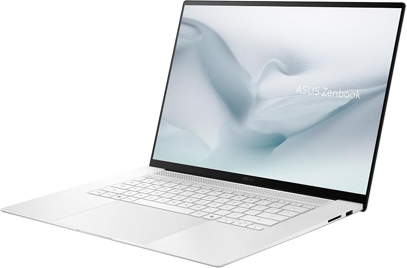 Zenbook S16 OLED UM5606GA-SR340W Copilot+ PC - Portátil 16" 3K 120Hz (AMD Ryzen AI 9 465, 32GB RAM, 1TB SSD, Radeon 880M, Windows 11 Home) Teclado QWERTY Branco Escandinavo - Espanhol