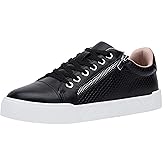 Jeossy Women's Flat Low Top Casual Fashion Sneakers Round Toe Shoes with Zipper