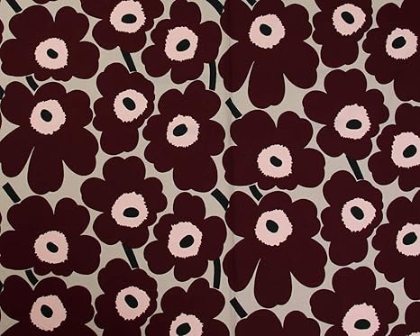 Amazon Co Jp マリメッコ Marimekko ピエニウニッコ コットンファブリック 生地 ベージュ ブラウン ピーチ Pieni Unikko 655 862 30cm以上から10cm単位で切り売り 並行輸入品 ホーム キッチン