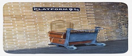 Amazon Com Ambesonne Wizard Kitchen Mat Secret Way To The Train